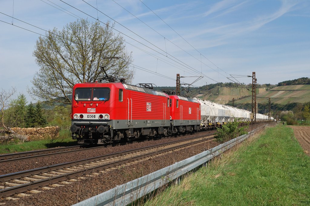 MEG 603 und 602 mit DGS 59147 bei Himmelstadt (22.04.2010)