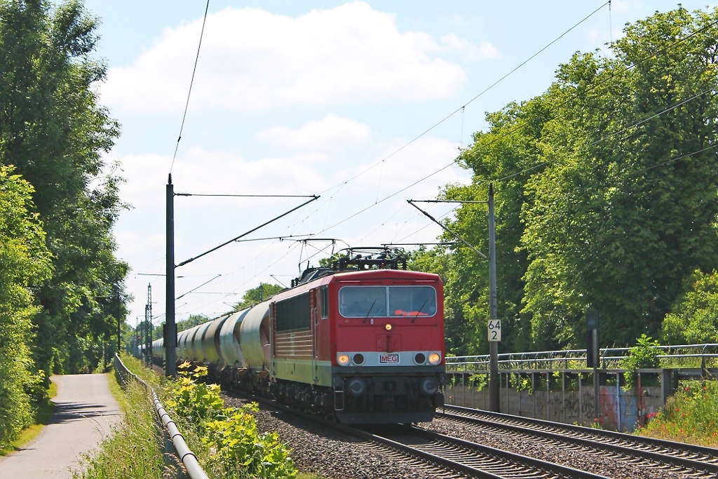 MEG 702 (ex 155 179-5) in Schwerin-Grries am 09.06.2013; Netten Gru an den Tf!