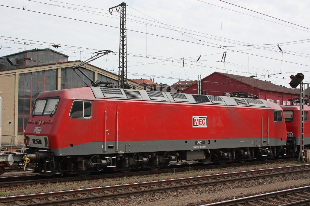 MEG 801 am 15.8.12 beim Halt in Wrzburg Hbf.