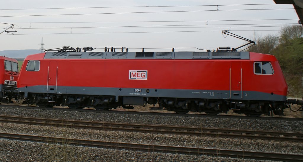 MEG 804 (156 004-4) bei Iphofen am 29.03.2012