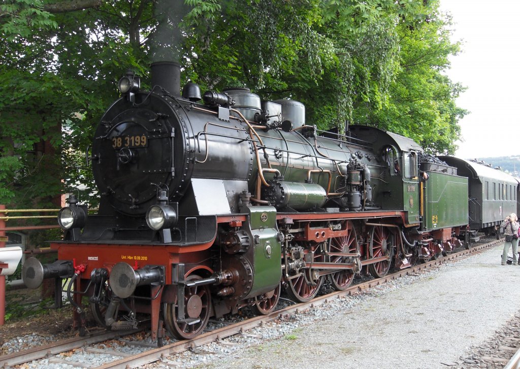 Meininger Dampfloktage, 1.9.2012-38 3199 in preuischem Farbkleid war auch dabei!