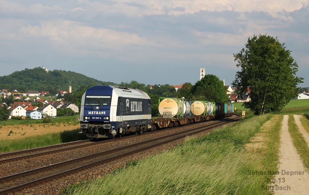 Metrans-Umleiter 761 007 am 8.6.13 in Sulzbach nach Nrnberg