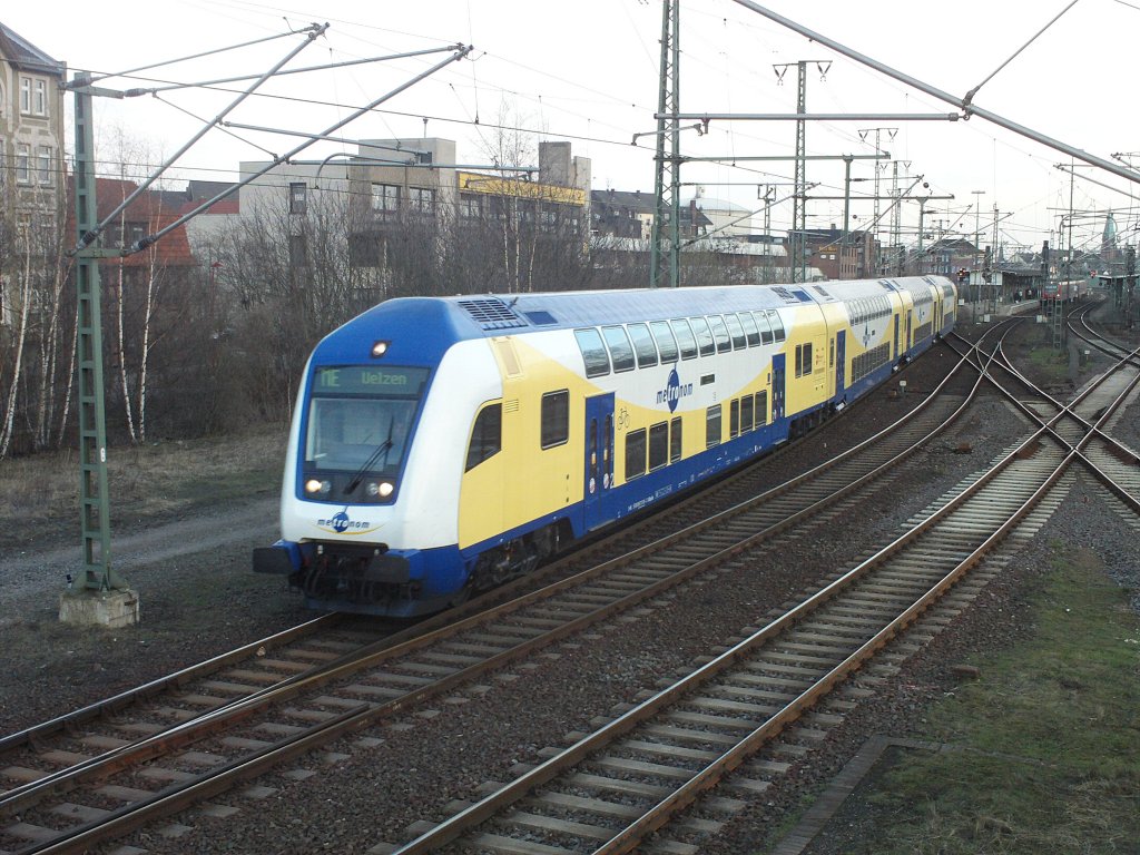 Metromon Steuerwagen, als Umleiterzug, im Mrz 10 in Lehrte.