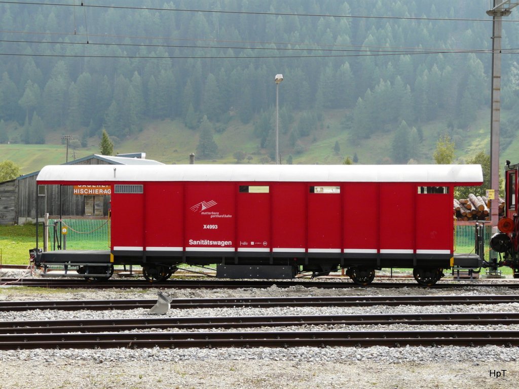MGB - Diesnstwagen X 4993 in Oberwald am 25.09.2009