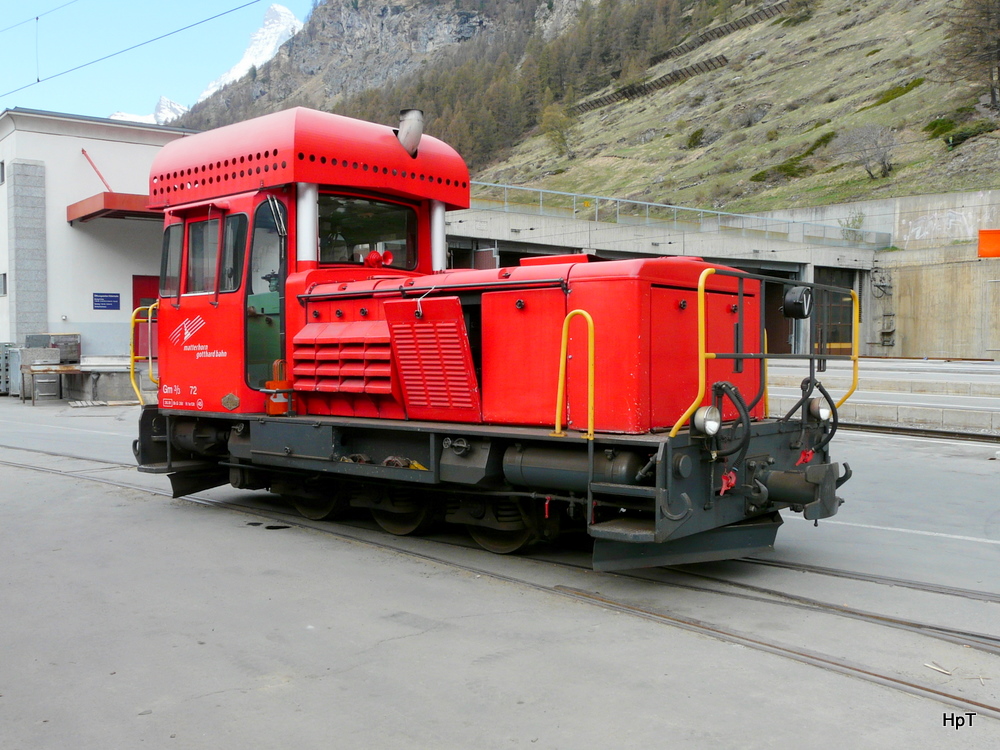 MGB - Rangierlok Gm 3/3 72 in Zermatt am 24.04.2011