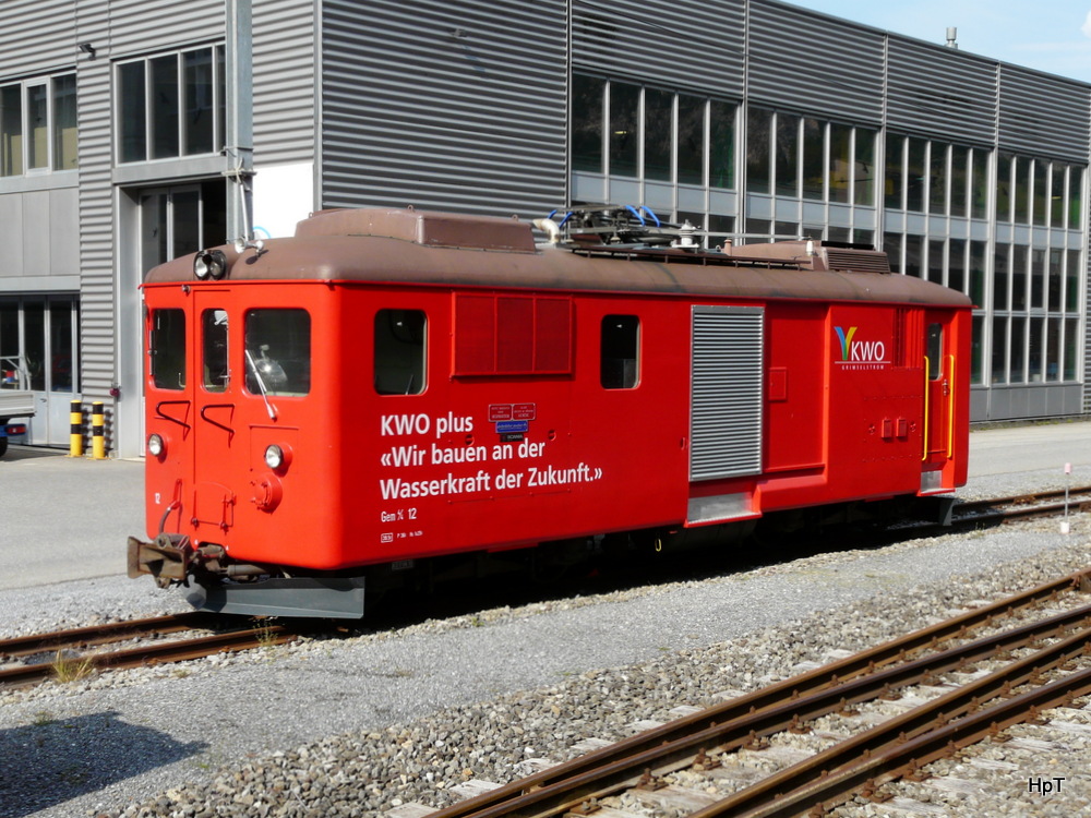 MIB /KWO - Lok Gem 4/4 12 abgestellt in Innertkirchen am 11.09.2012