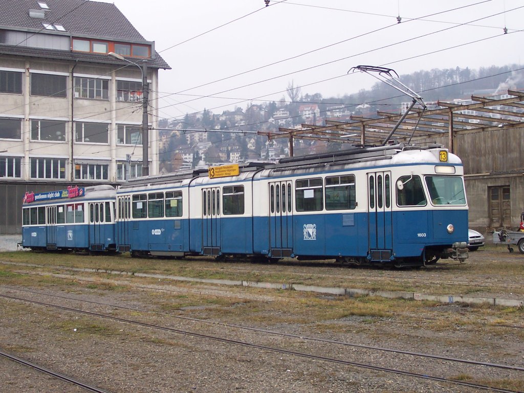 Mirage Be 4/6 - 1603 im Depot Escher-Wyss Platz am 30.11.2005