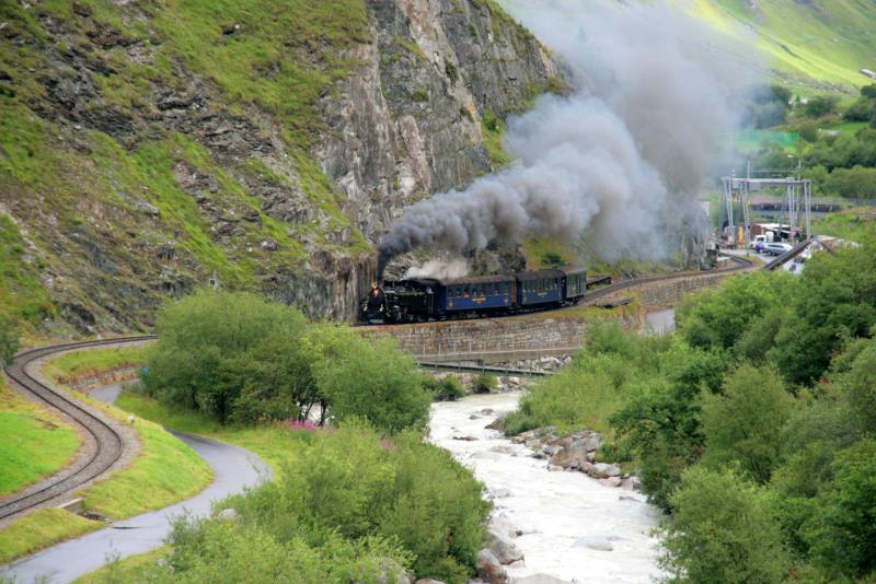 Mit Volldampf macht sich DFB Nr.4 auf den Weg nach Oberwald; 14.08.2010