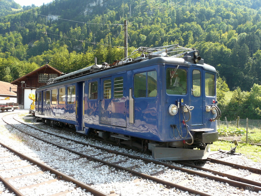 MOB - Triebwagen BDe 4/4 3004 abgestellt in Montbovon am 05.09.2010