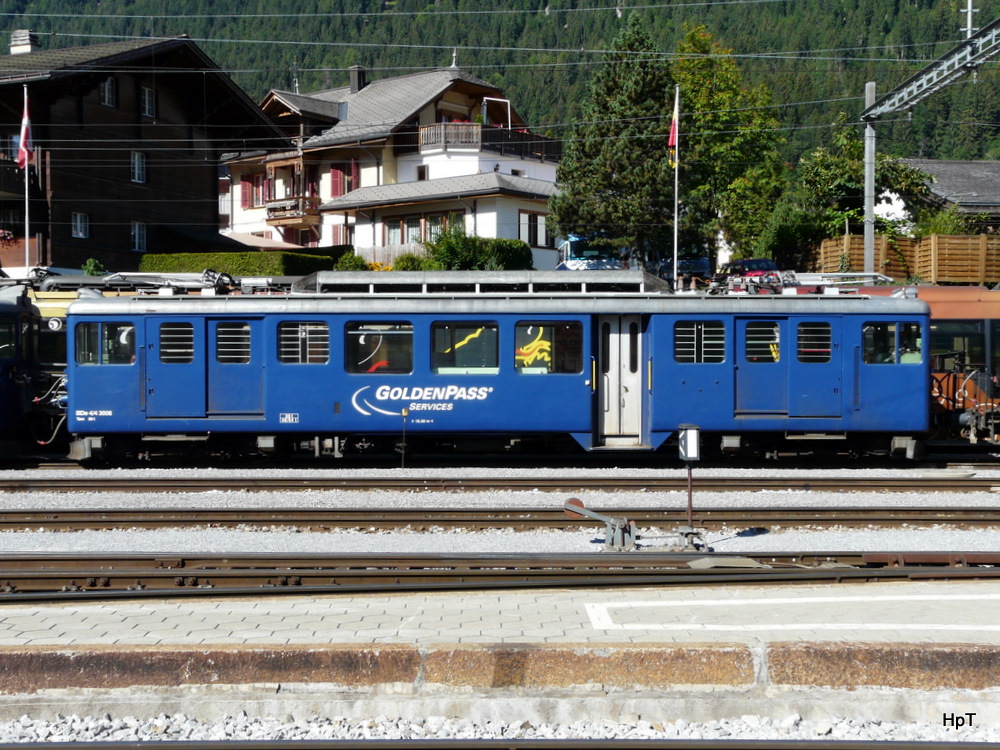 MOB - Triebwagen BDe 4/4 3006 abgestellt in Zweisimmen am 05.09.2010