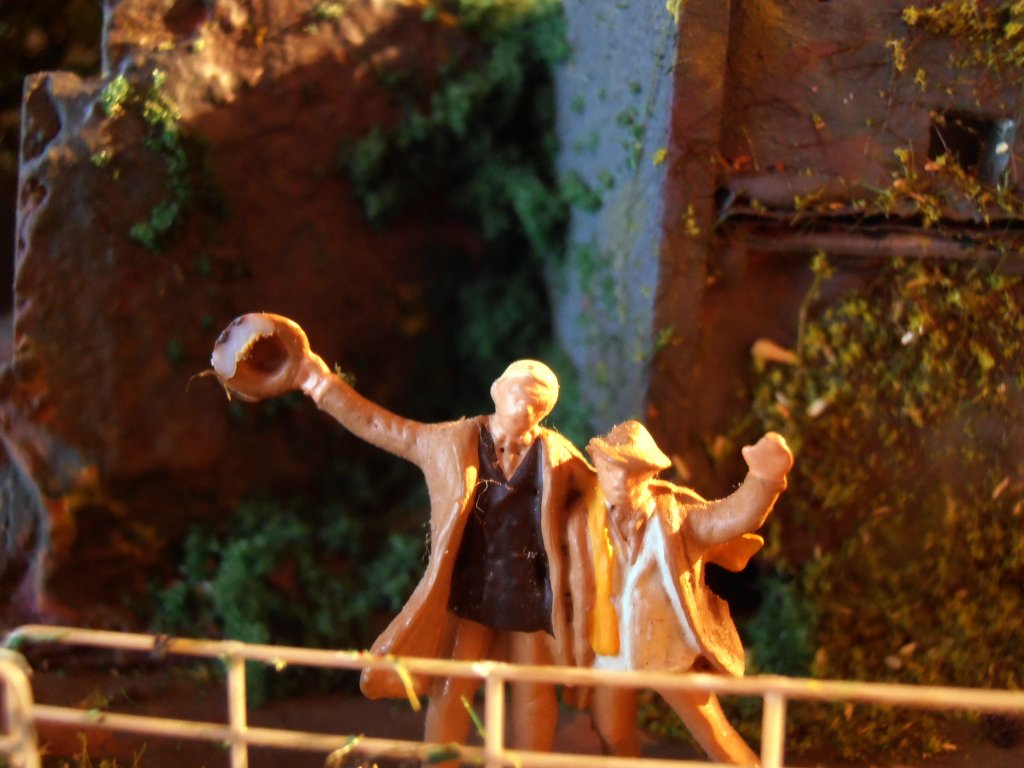 Modellbahn Szene auf der Anlage. Foto 24.10.2012