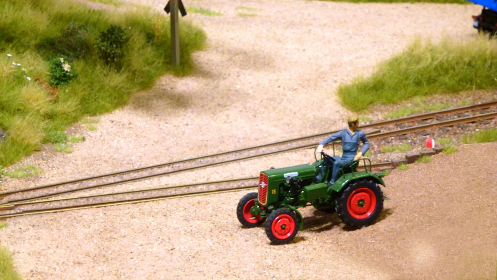 Modellbahn Szene auf einer Modellbahnanlage in Gera. Foto 03.11.2012