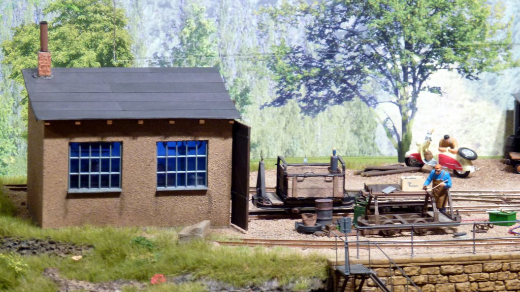 Modellbahn Szene auf einer Modellbahnanlage in Gera. Foto 03.11.2012