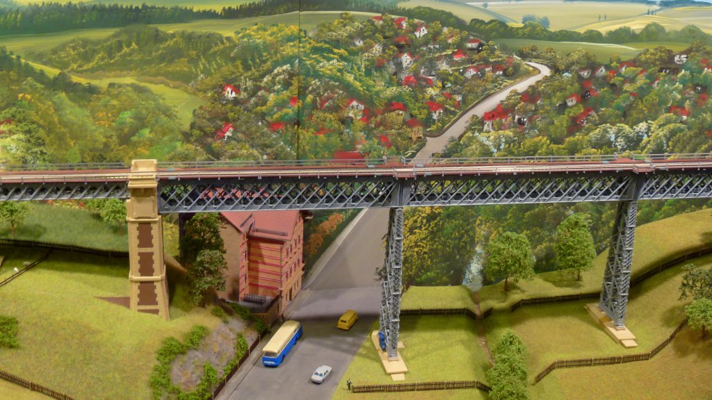 Modellbahn Szene auf einer Modellbahnanlage in Gera. Foto 03.11.2012