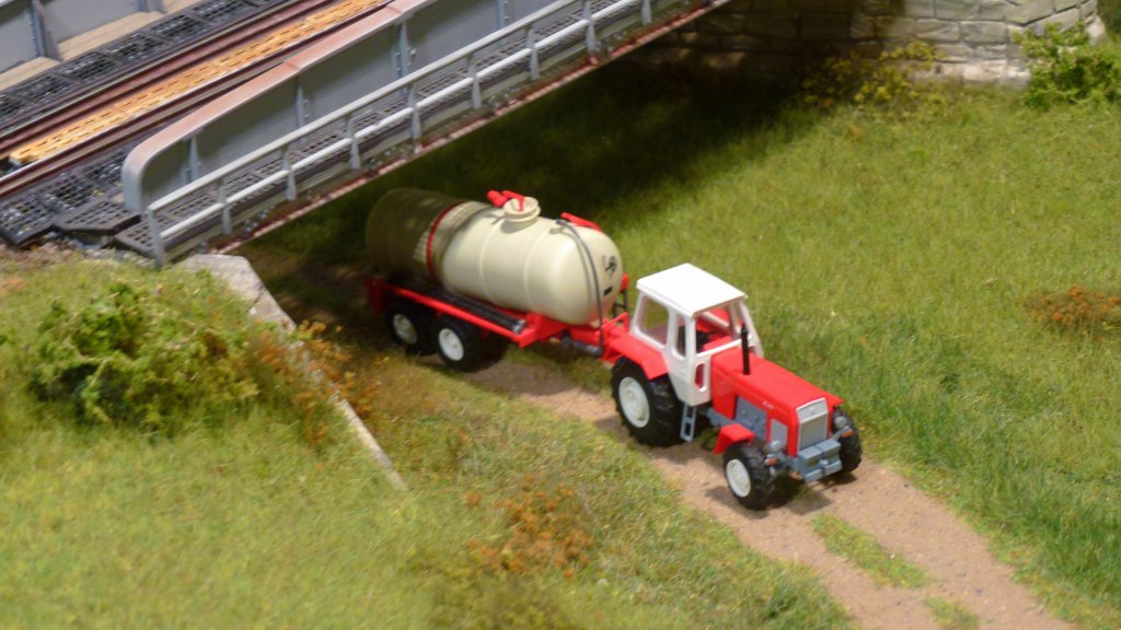 Modellbahn Szene auf einer Modellbahnanlage in Gera. Foto 03.11.2012