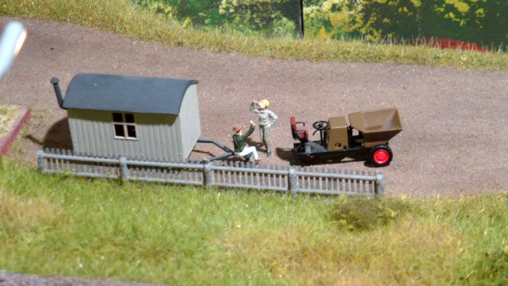 Modellbahn Szene auf einer Modellbahnanlage in Gera. Foto 03.11.2012