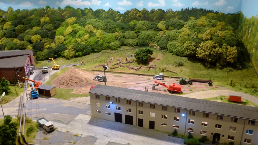 Modellbahn Szene auf einer Modellbahnanlage in Gera. Foto 03.11.2012