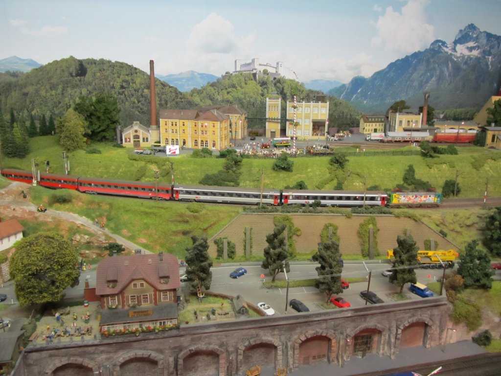 Modellbahnidylle auf der Anlage des EMC Salzburg. 22.11.2012