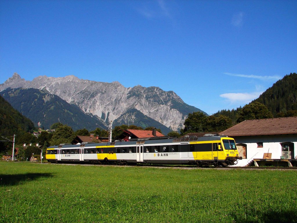 Montafonerbahn - Regionalzug von Bludenz nach Schruns bei Tschagguns
11.09.2011.