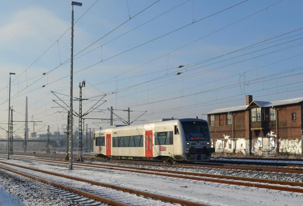MRB VT 019  BR 650  in Leipzig-Plagwitz in Richtung Leipzig Hbf 08.12.2012