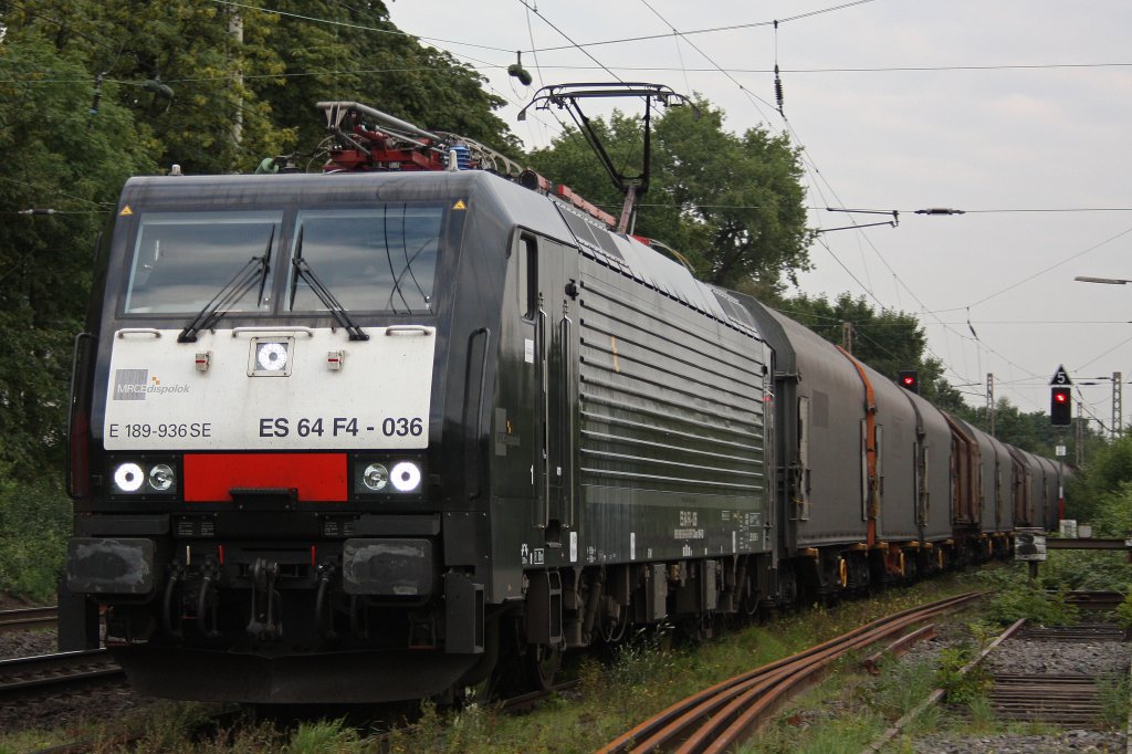 MRCE ES 64 F4-036 (E189-936SE) im Einsatz fr TXL am 3.9.10 in Ratingen-Lintorf