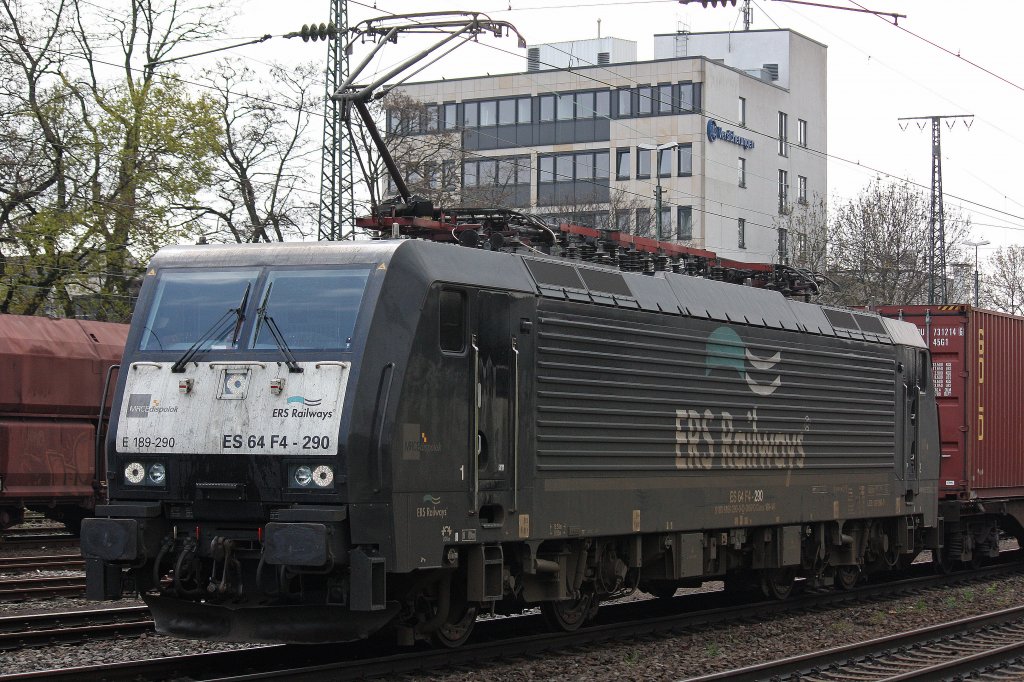 MRCE/ERS Railways ES 64 F4-290 (E189-290) am 7.4.12 in Kln-West.