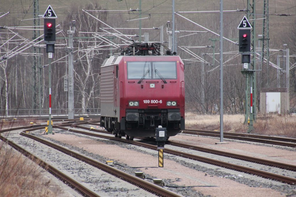 MTEG 189 800 abgestellt am 24.02.2012 im Glauchauer Hauptbahnhof.