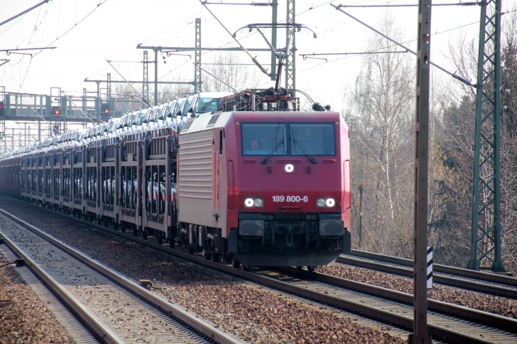 MTEG 189 800 mit Autozug am 07.03.2012 durch Dresden-Strehlen.