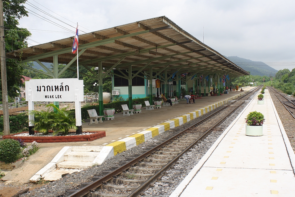 Muak Lek Station am 23.August 2010, Blick in Richtung Hin Lap.