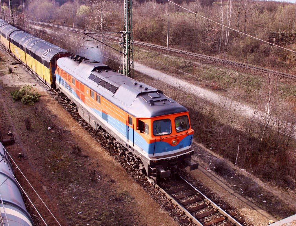 Mnchen Nord am 30.03.10: Sichtung einer privaten Ludmilla der BR 232 105-9.