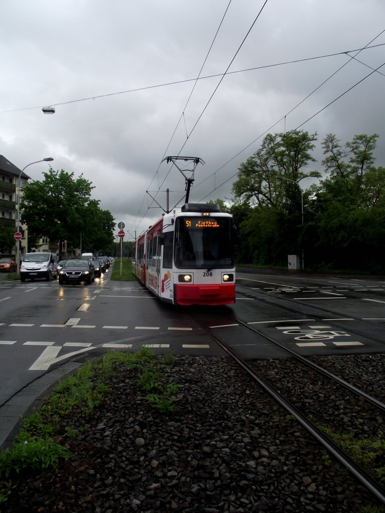 MVG Wagen Nummer 208 auf der Linie 51 am 23.05.13 in Mainz 