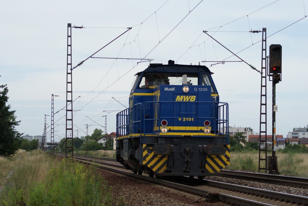 MWB V 2101 als Lz in Wiesental am 22.07.09