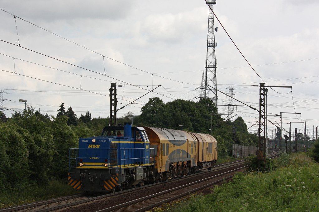MWB V2105 war am 6.8.12 mit dem High Speed Grinding von Stahlberg Roensch in Hannover-Ahlten unterwegs.