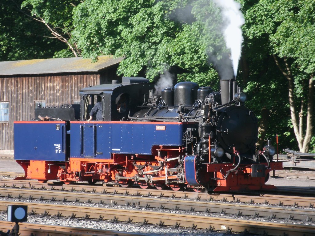 Nach dem Abstellen des Sonderzuges ging es f�r die Aquarius C.,am 04.Juni 2011,in die Einsatzstelle Putbus.