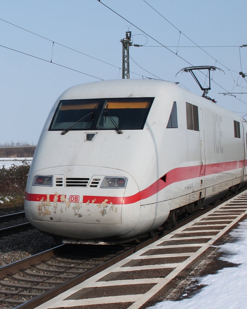 Nachschuss von 401 581-4 in Ringsheim am 13.02.2013