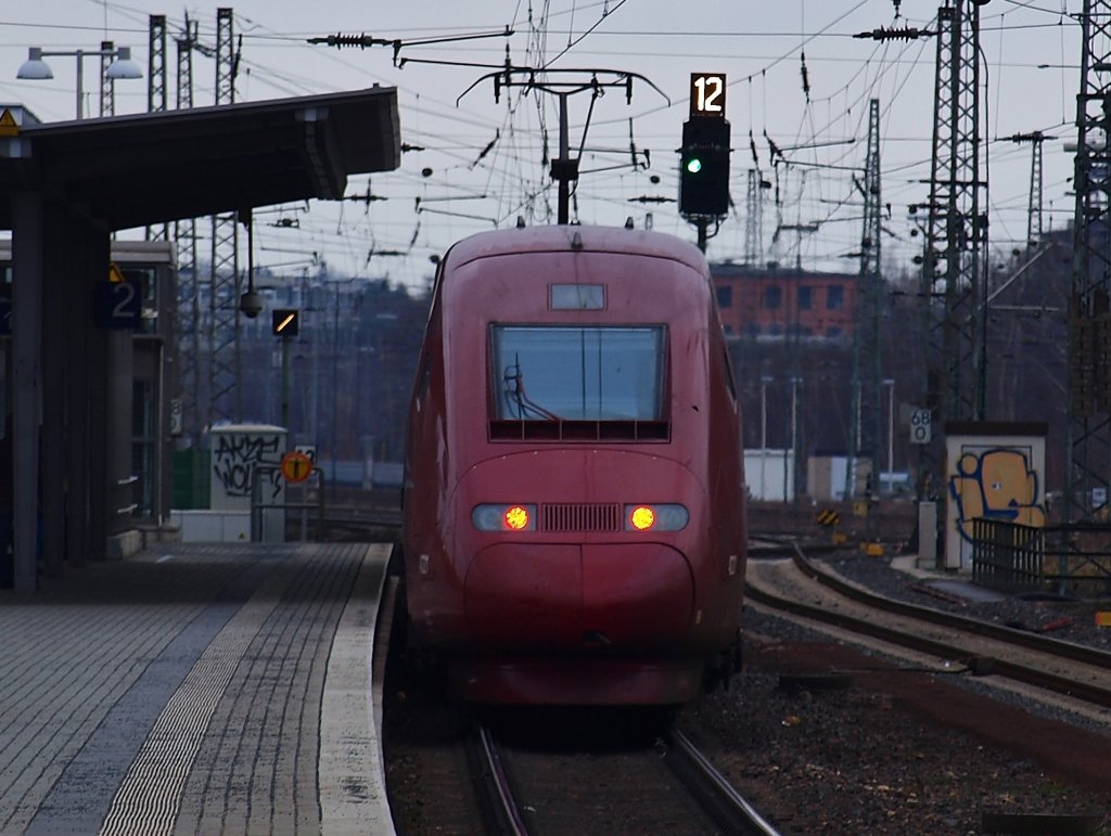 Nachschu� auf einen Thalys am 04.01.2011 in Aachen Rothe Erde.