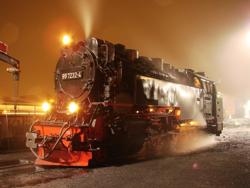 Nacht im Bw. Wernigerode : 99 7232