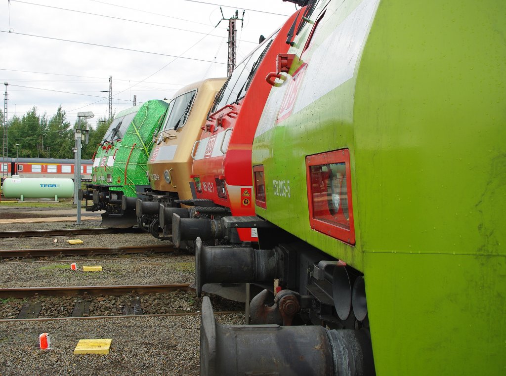  Nasenvergleich  Die 120 fgt sich fast perfekt ein zwischen den jngeren bunten Schwestern. Aufgenommen am 19.09.2010 beim BW-Fest in Osnabrck.