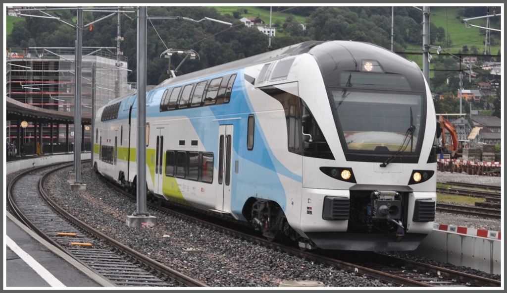 Neuer Stadler Triebzug KISS der WESTbahn Management GmbH �sterreich auf Probefahrt in Sargans. (03.08.2011)