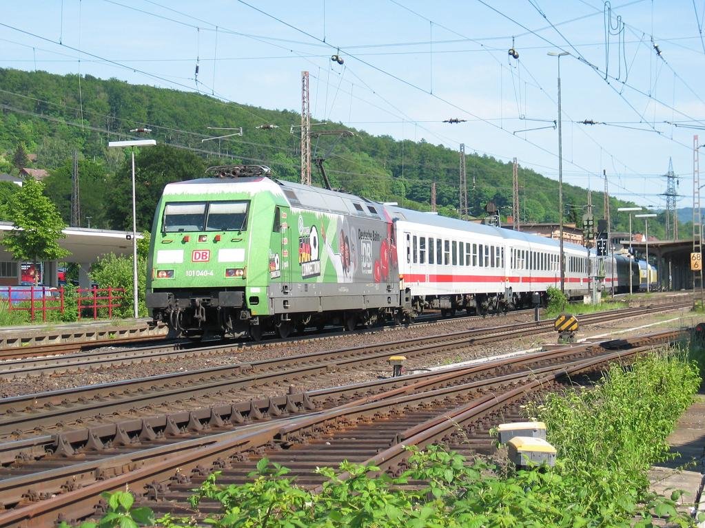 Noch ein Umleiterkanditat vom 5. Juni war der IC 1886, welcher mit der 101 040 fuhr.