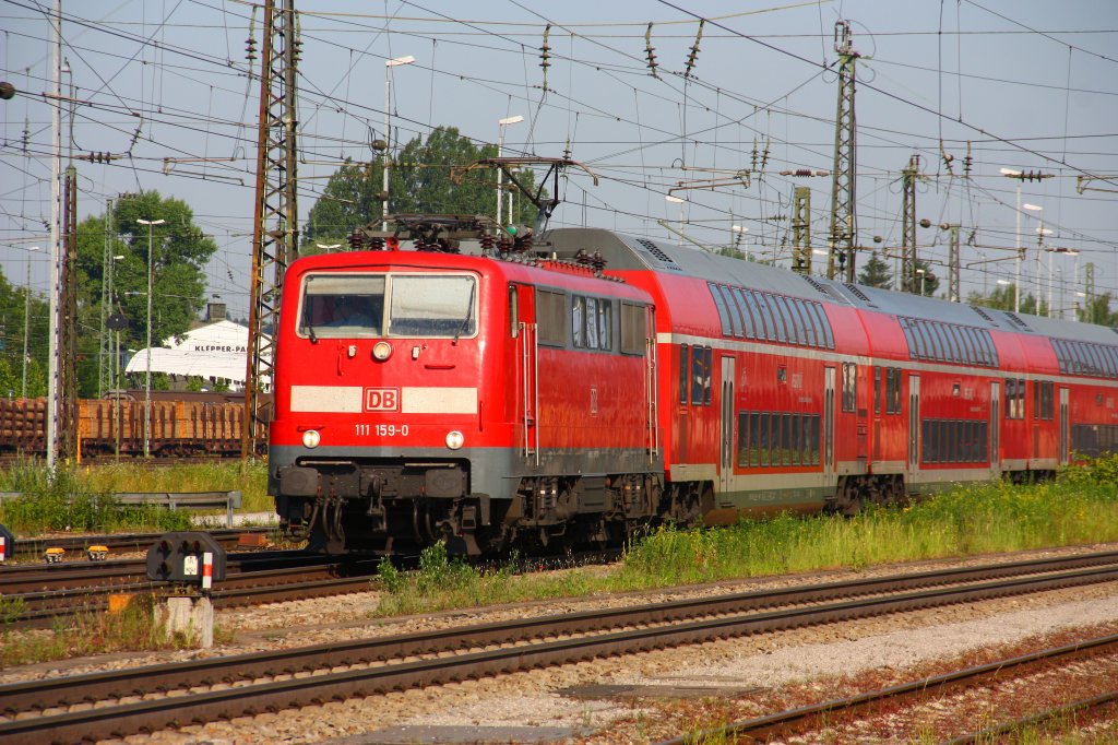 Noch fahren sie : 111 und DoSto als Mnchen-Salzburg-Express in Rosenheim - 18/06/2013