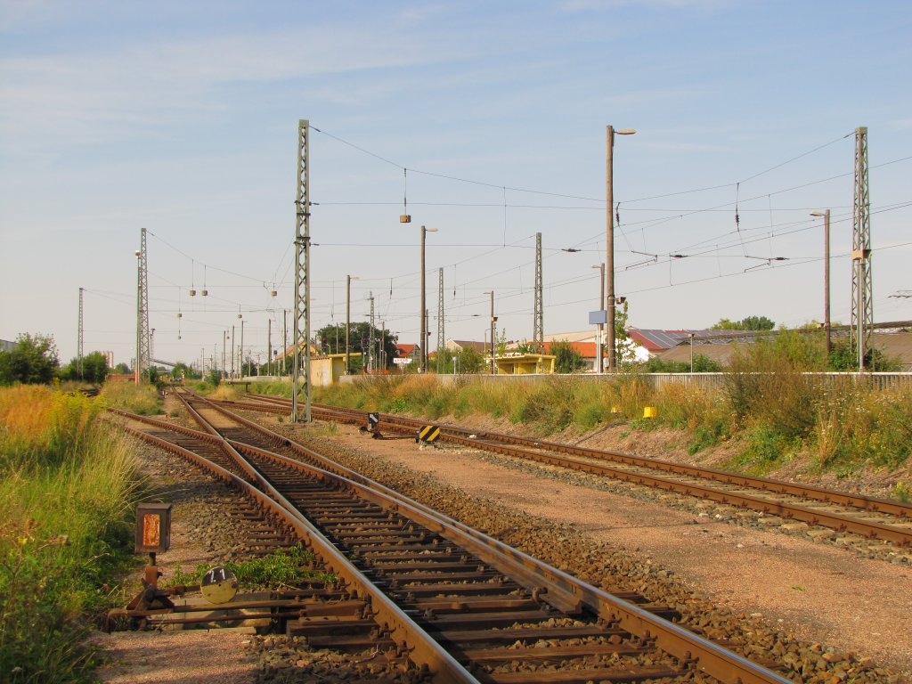 Noch genutzte Gteranschlussgleise in Erfurt Ost; 14.08.2012