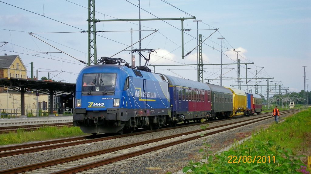 Nochmal ein Highlight aus 2011...Bereits am 22. Juni kam die 1116 912-5 der Mittelweserbahn mit einem Spezialzug in Freiberg an und blieb bis ber das Wochenende hier in der Region
