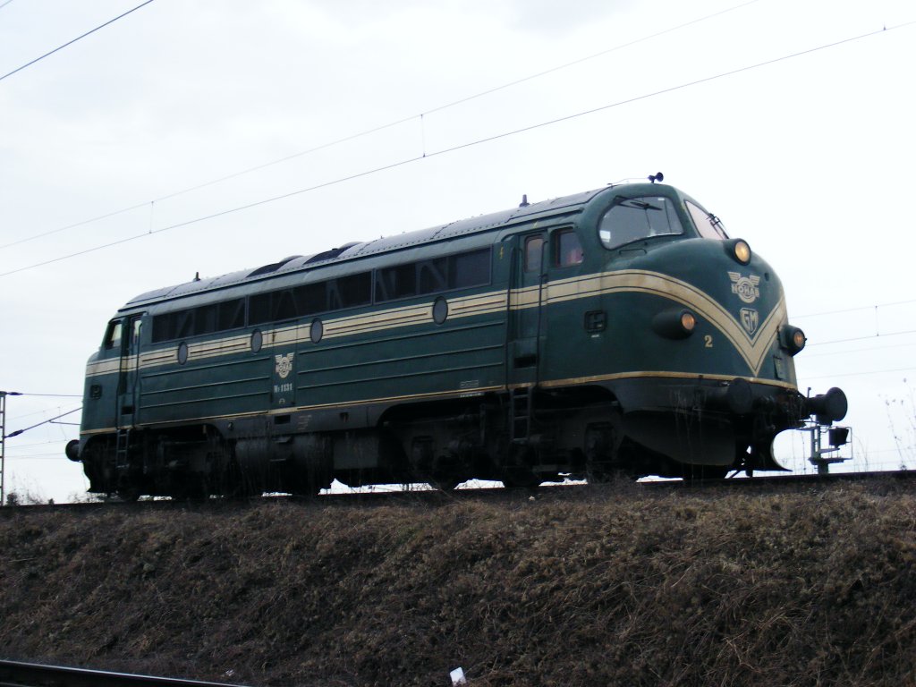 NOHAB My 1131 in Magdeburg Rothensee bei der Anfahrt.

Diese Lok gehrt zum BW Haldensleben und war 2008 auf dem BW Fest in Stafurt..