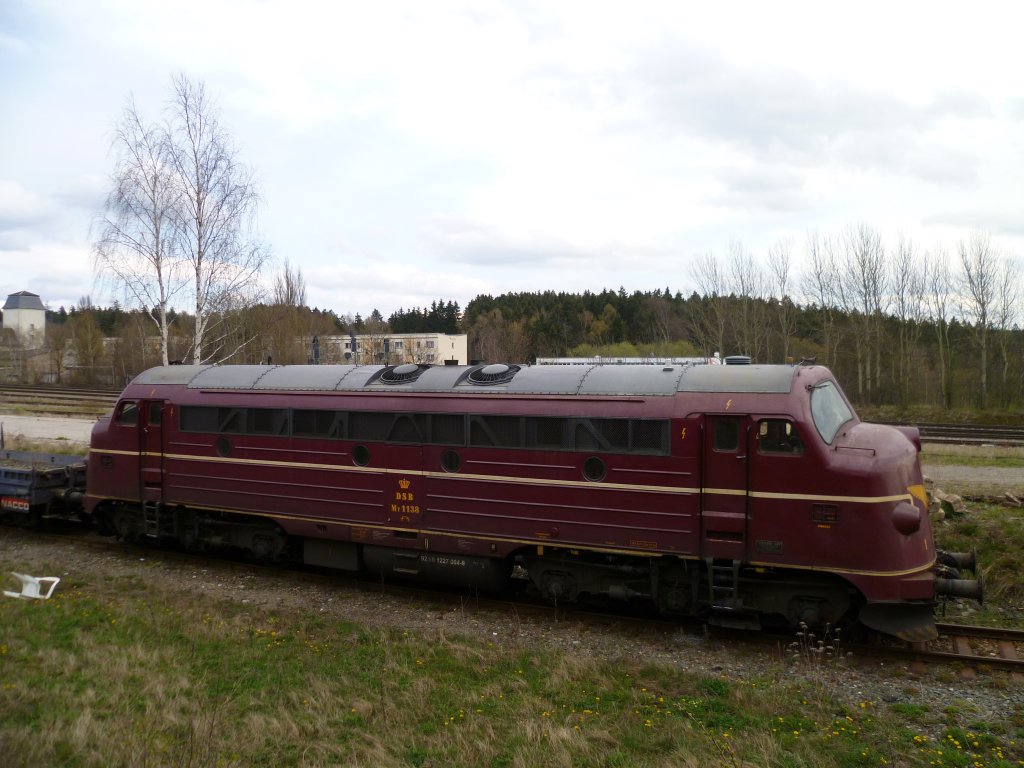 NOHAB MY 1138 stand am 25.04.12 in Mehltheuer/V. und wartete auf ihren Nchtlichen Einsatz zum Schottern.