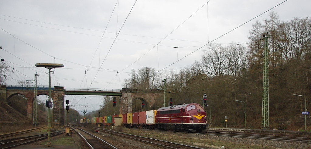 Nohab MY 1151 leistete auch am 01.04.2011 wieder Schubhilfe an einem Containerzug in Richtung Sden. Aufgenommen in Eichenberg.