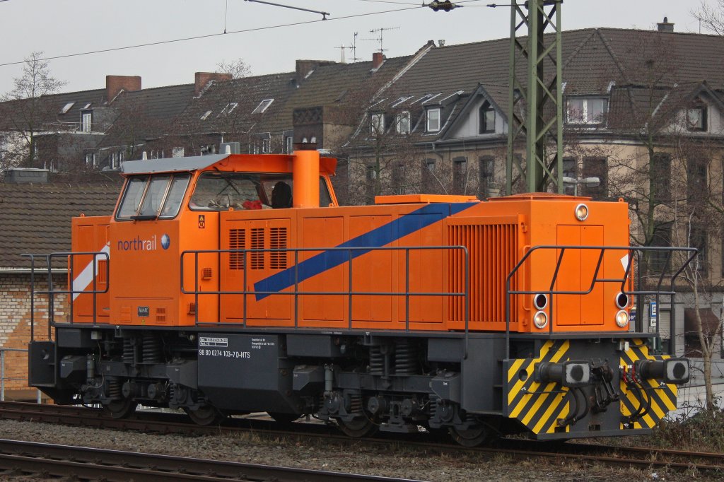 Northrail 274 103 machte am 16.2.13 in Krefeld-Uerdingen Pause.