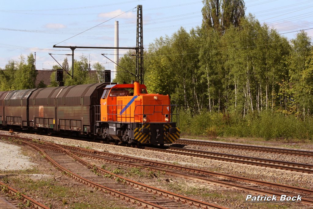 NorthRail Mak mit ASK Autowagen in Fahrt Richtung Harburg Von Cuxhaven Komment ber Stade. Am 5.05.2010