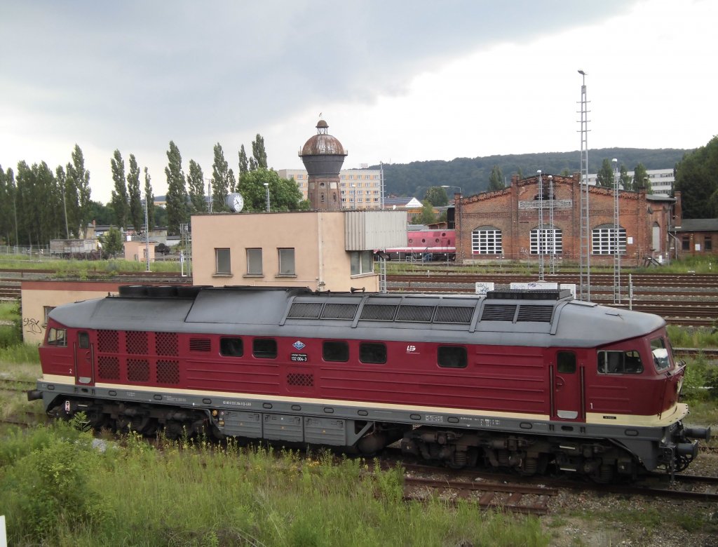 Nun war auch am 27.06.13 die 132 004 der LEG mal in Gera zusehen.