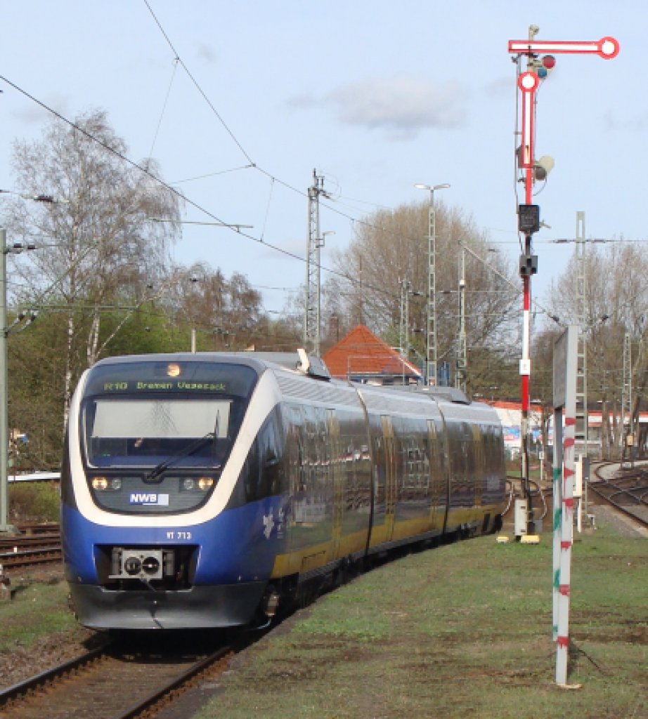 NWB VT 713 am 7.4.2011 in Bremen-Vegesack